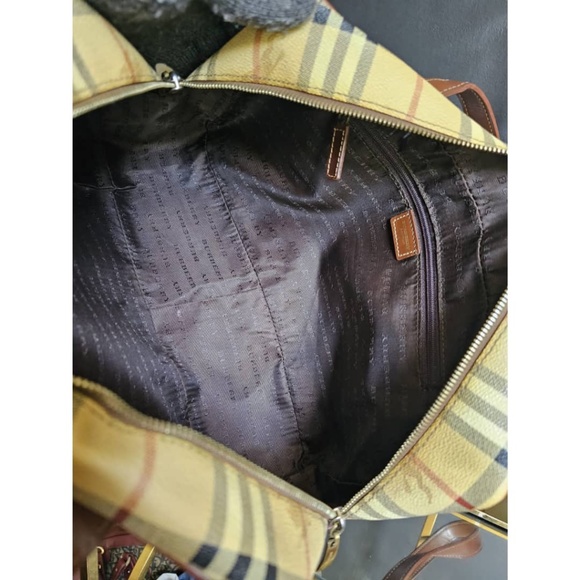 Authentic Burberry Haymarket check bag Brown - Picture 10 of 13